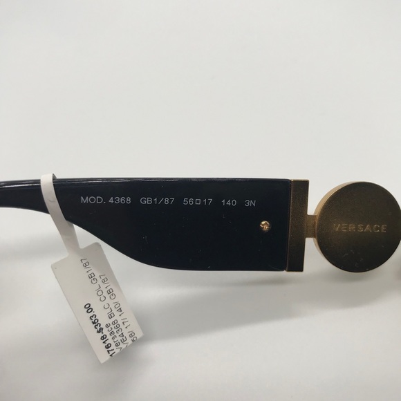 VERCACE SQUARED MEDUSA MEDALLION SUNGLASSES - Picture 11 of 12